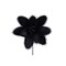 14.5" Black Glitter Magnolia Stem – Faux Floral Pick for Halloween or Gothic Decor-HH334002